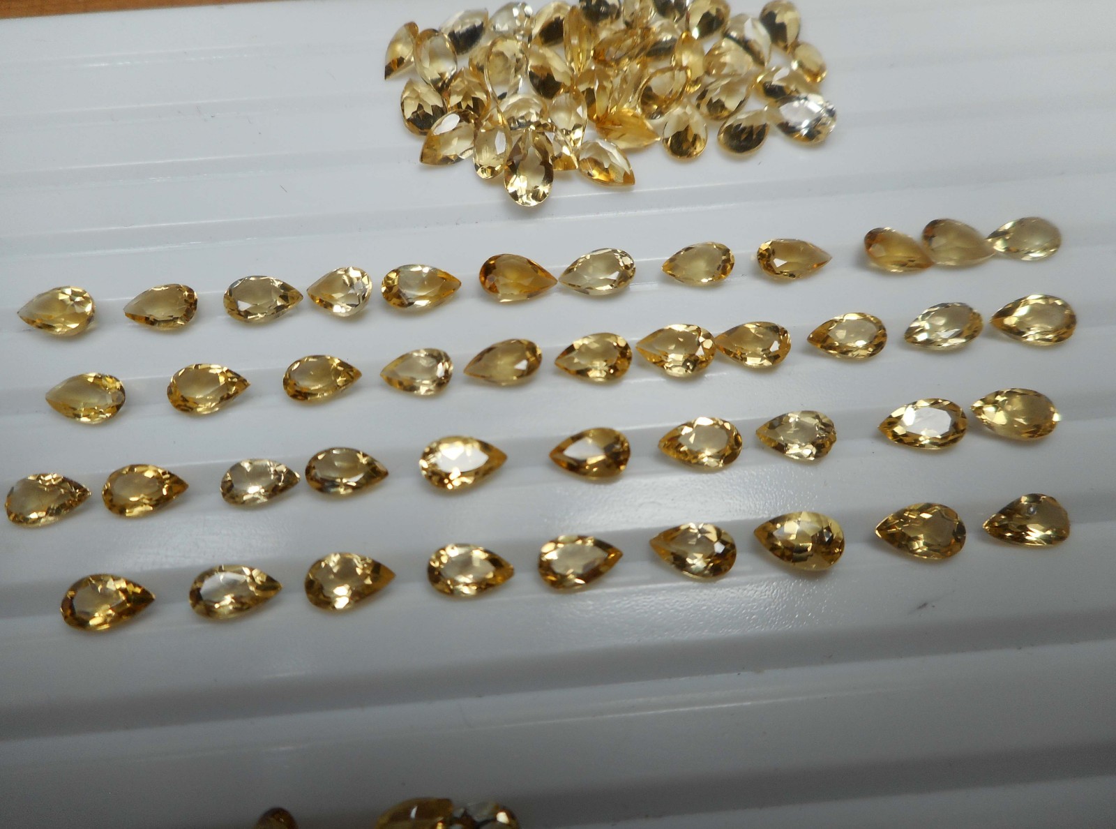 Citrine 5x3x2.5 mm Pear faceted 10 pcs Excellent cut loop clean