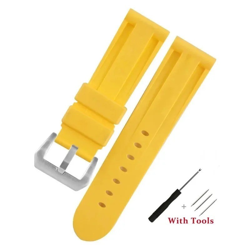 Silicone Rubber Watch Band Sport Replacement Strap 20mm 22mm 24mm 26mm