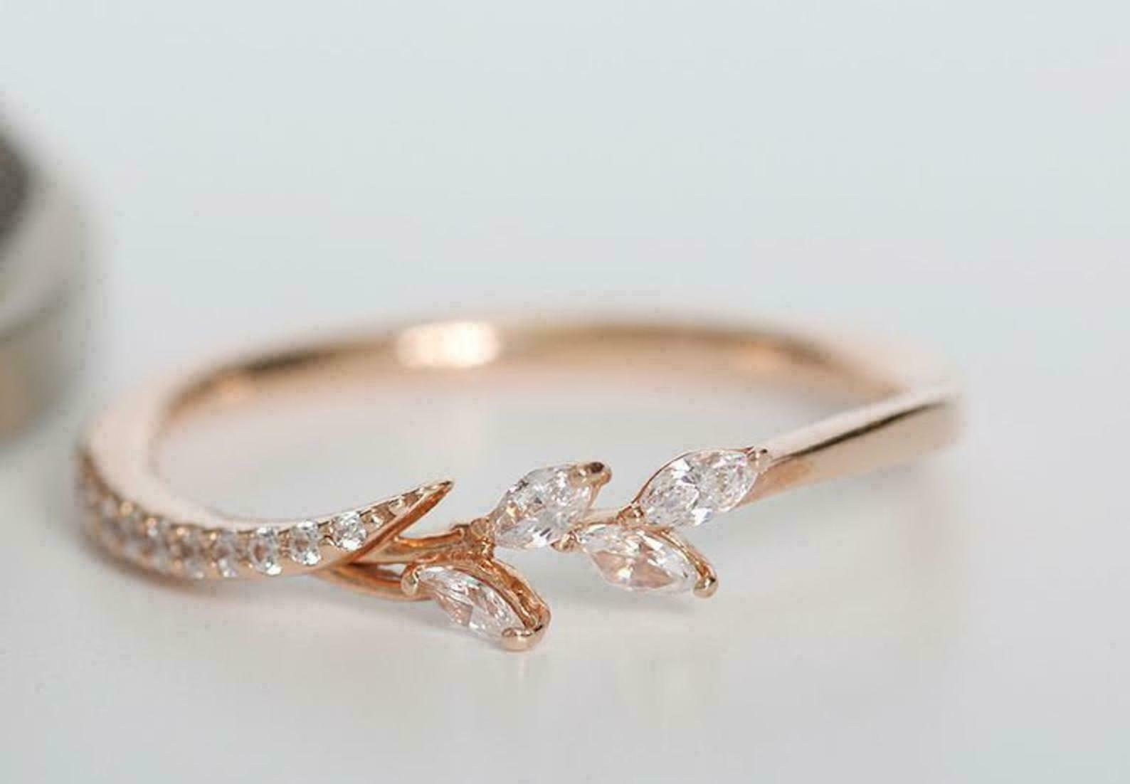 1.20 Ct Marquise Simulated Diamond Half Eternity Band Ring Gift Rose Gold Plated