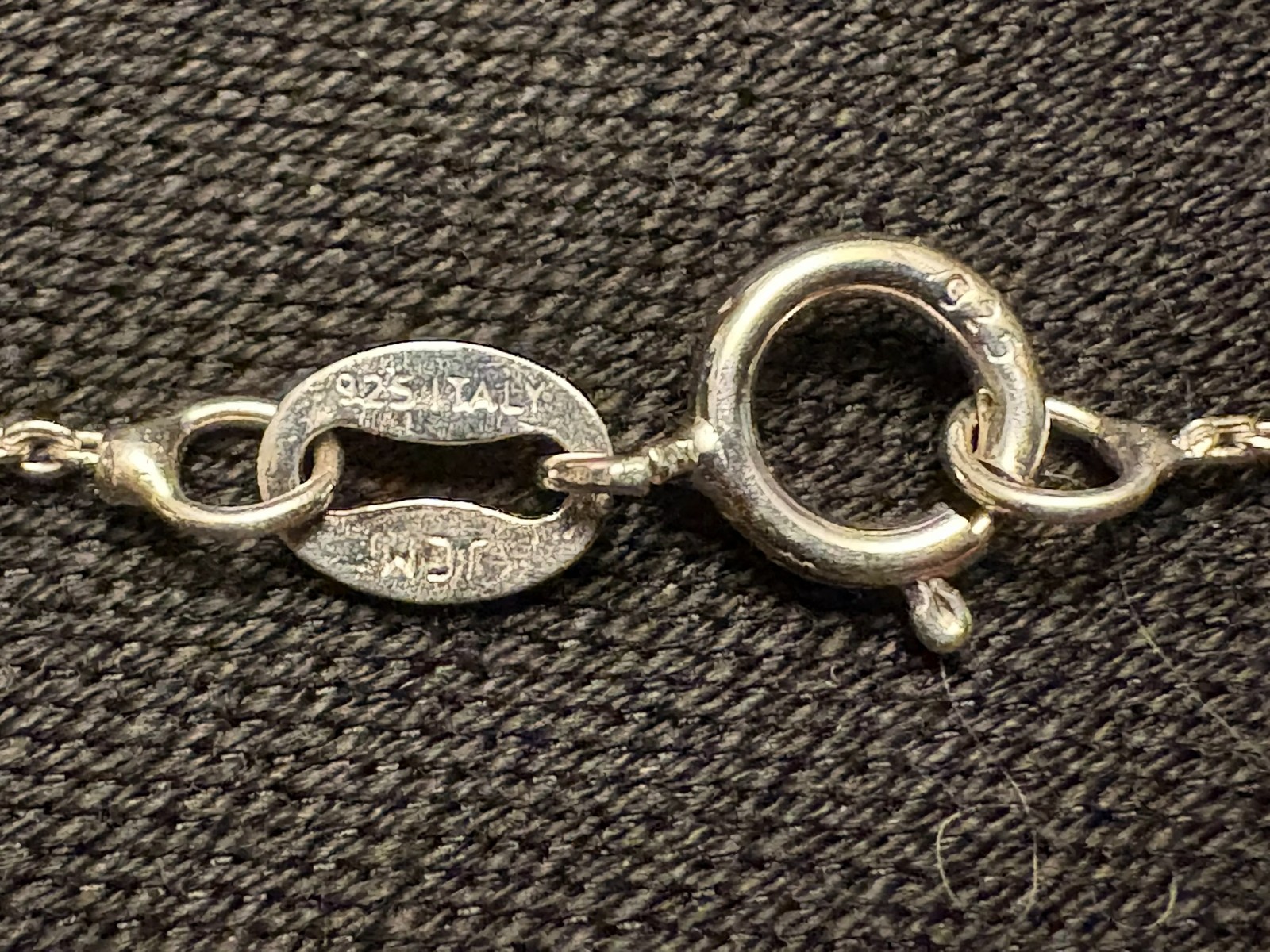 Sterling Silver Necklace 18” Tiny Chain Link Italy Italian 1 MM Millimeter Width