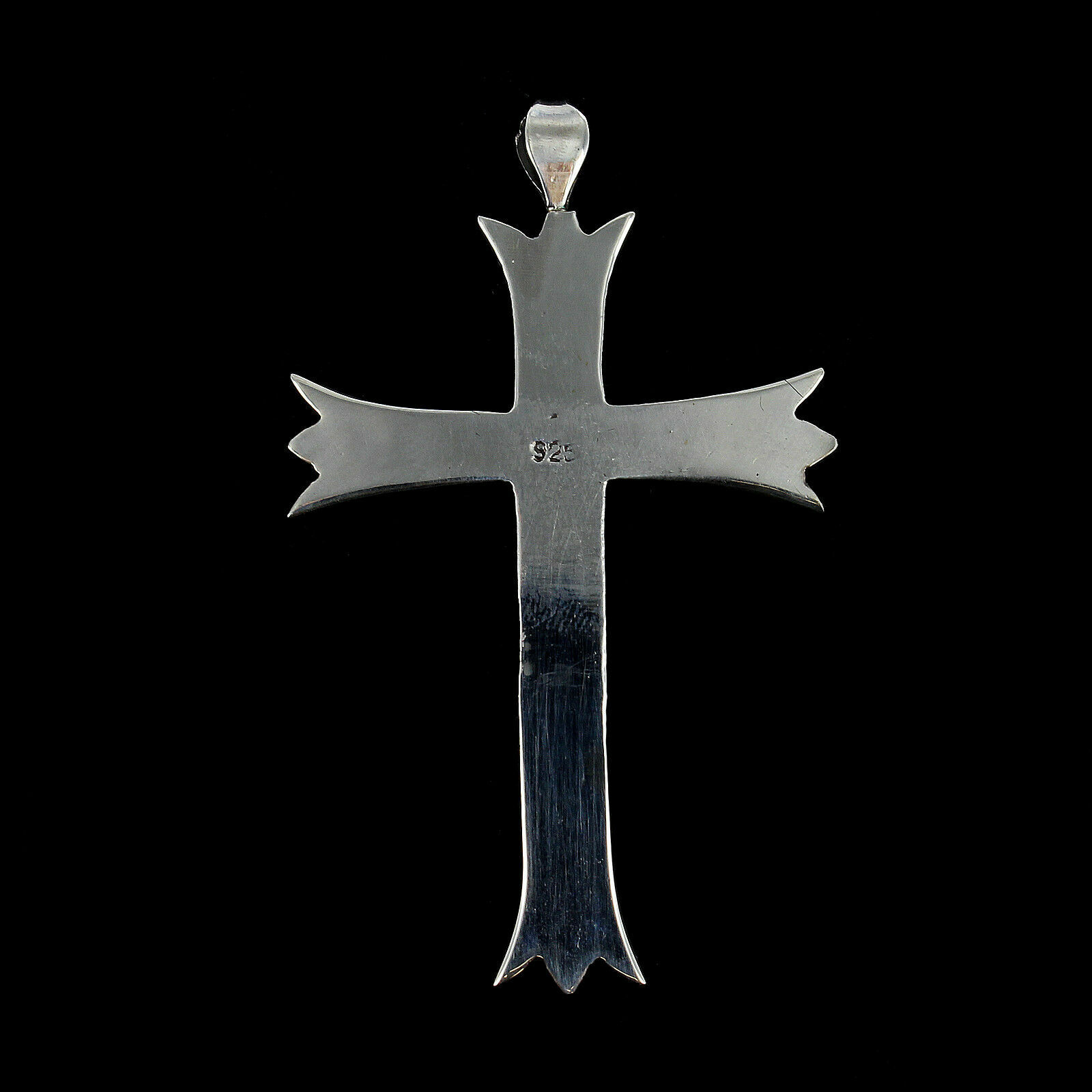 Hand Polished Sterling Silver Cross Pendant