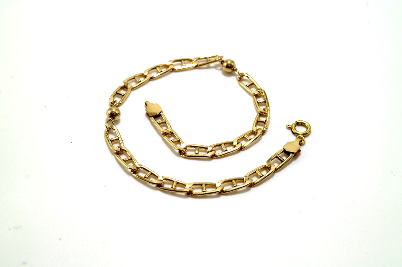 Solid long mariner chain Anklet brac. Real 1/20 – 14K Gold Filled