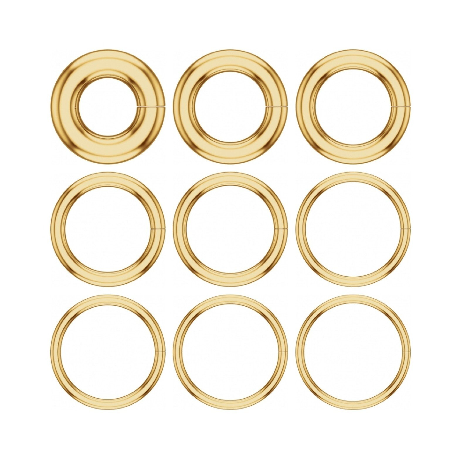 14K Solid Yellow Gold Round Open Jump Ring 20 Gauge 0.80mm Thickness Chain Ends