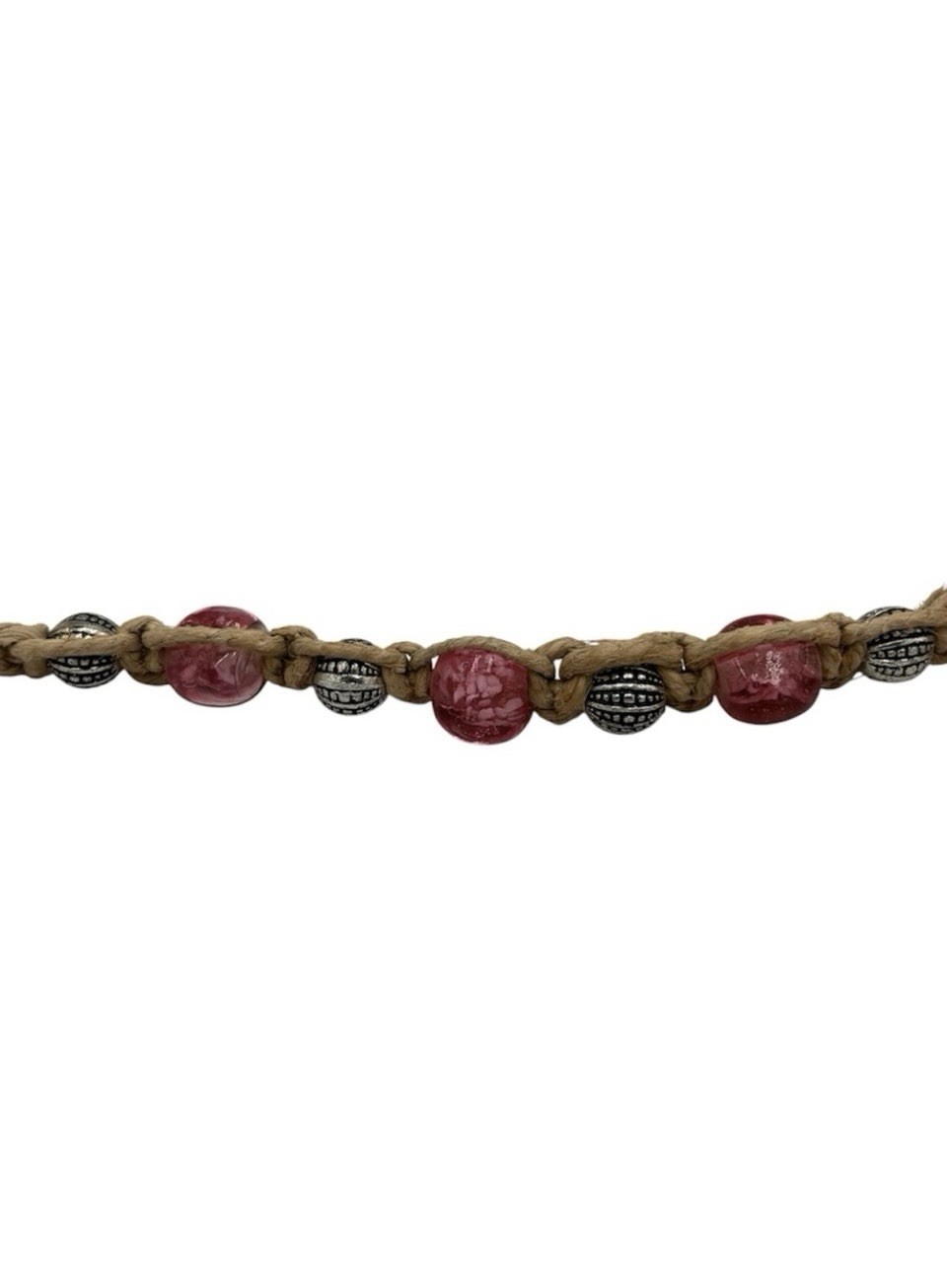 15.5” Handmade Thick Hemp 6.5” Adjustable Necklace W/ 8 Pendant