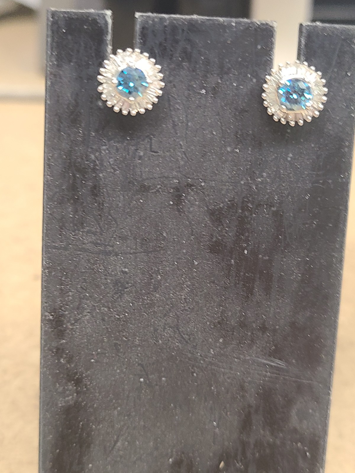 Luxuriant Lab Grown Blue Diamond (IR) (SI) and Lab Grown Diamond Earrings