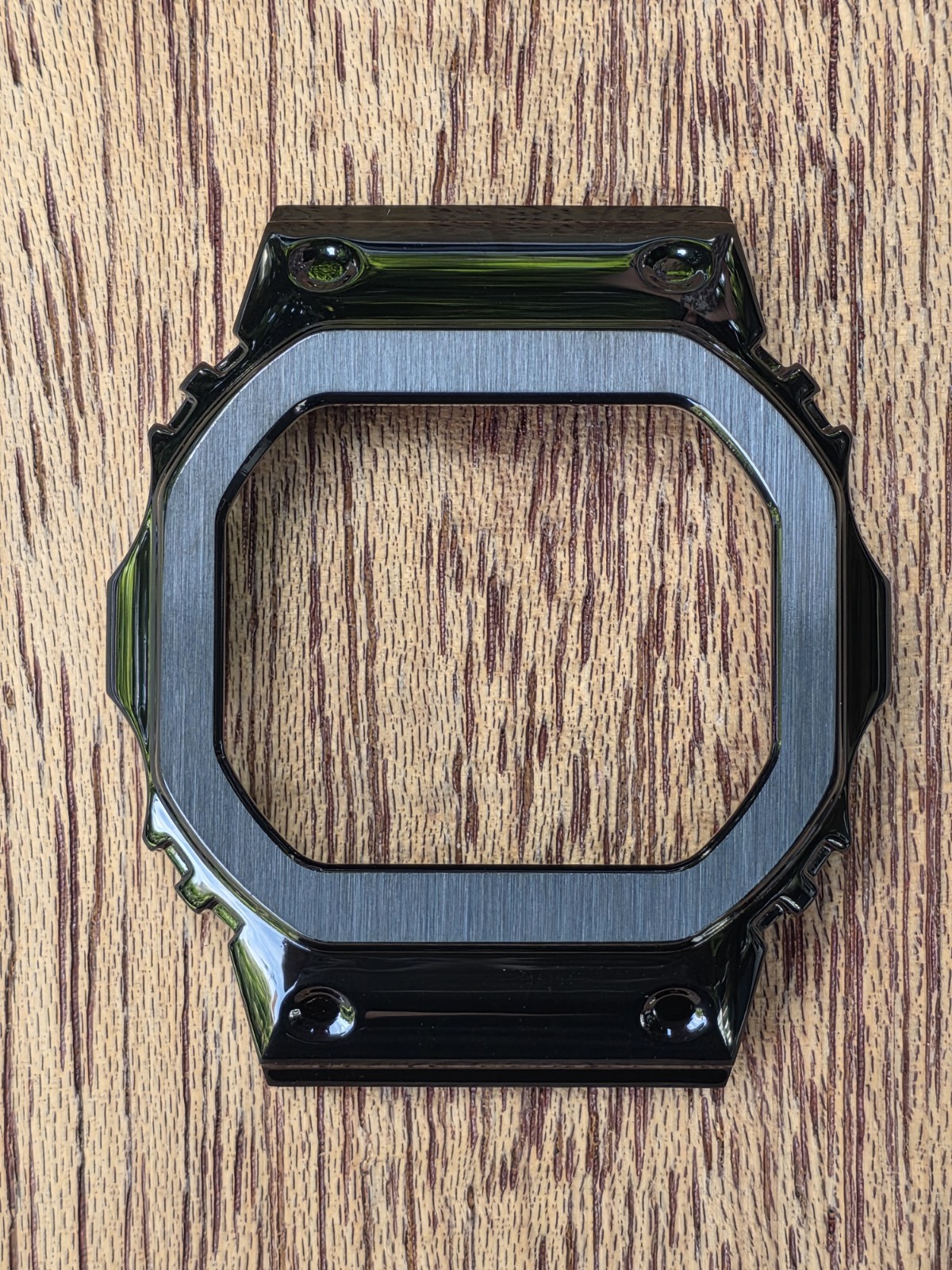 Casio G-SHOCK DW5600E Stainless Steel Case Cover, Bezel With Screws Glossy Black