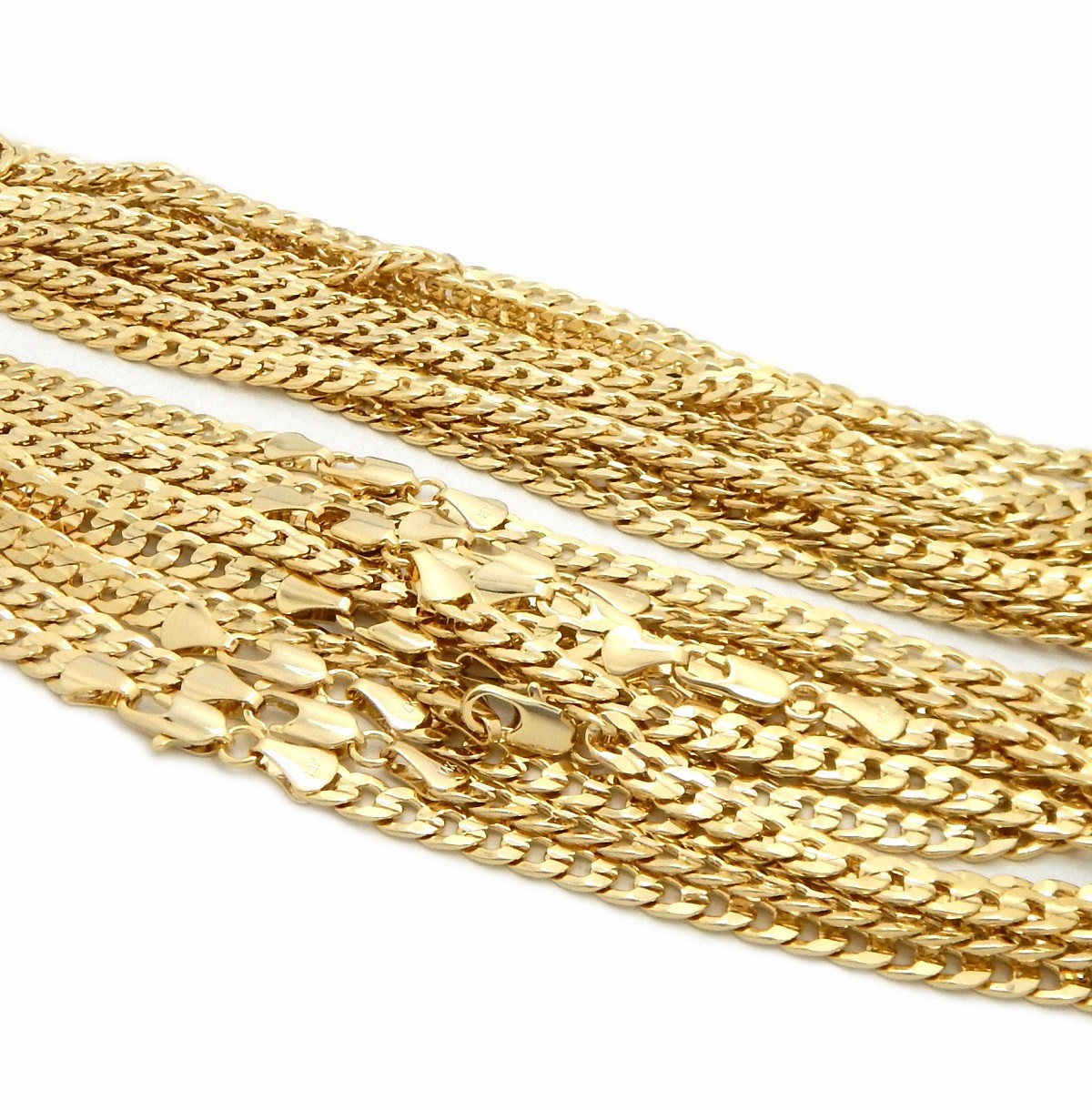 Wholesale Concave Cuban link Chain 12 Piece 5mm 8″ 20″ 22″ 24″ 26″ Necklace