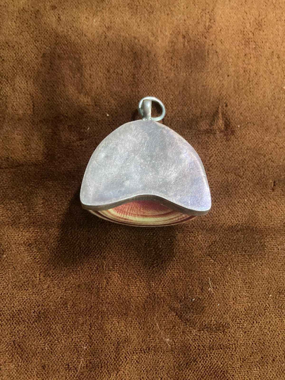 ANTIQUE HAND CARVED NEPALESE HALF STUPA, SPIRITUAL SYMBOL PENDANT