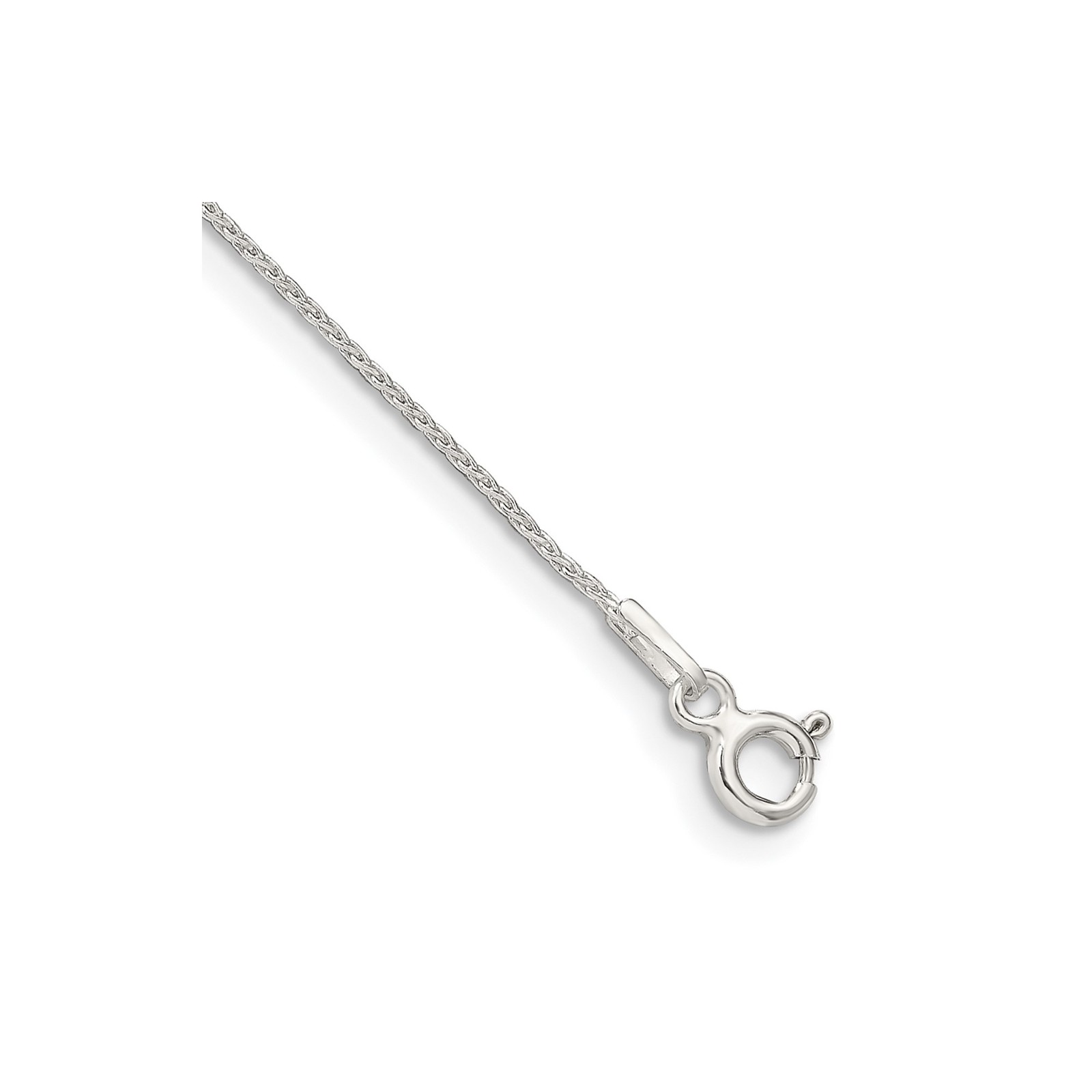 925 Sterling Silver 0.85-0.95mm Spiga (Wheat) Chain Necklace 7-30 Inch Mens Wome