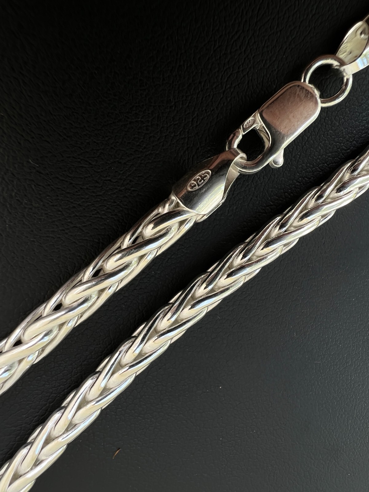 Real Solid 925 Sterling Silver Spiga Rope Wheat Chain Necklace 2-5mm 16-30″