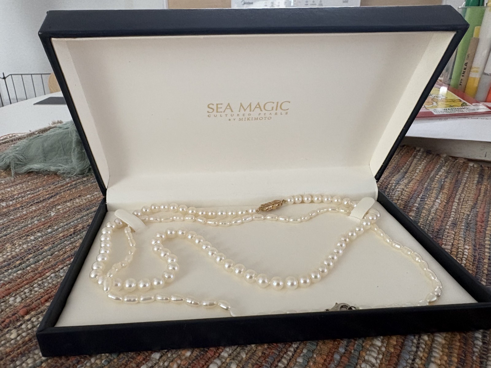 One Mikimoto Pearl Necklace, 6mm Gold 17in with bonus pearl necklace