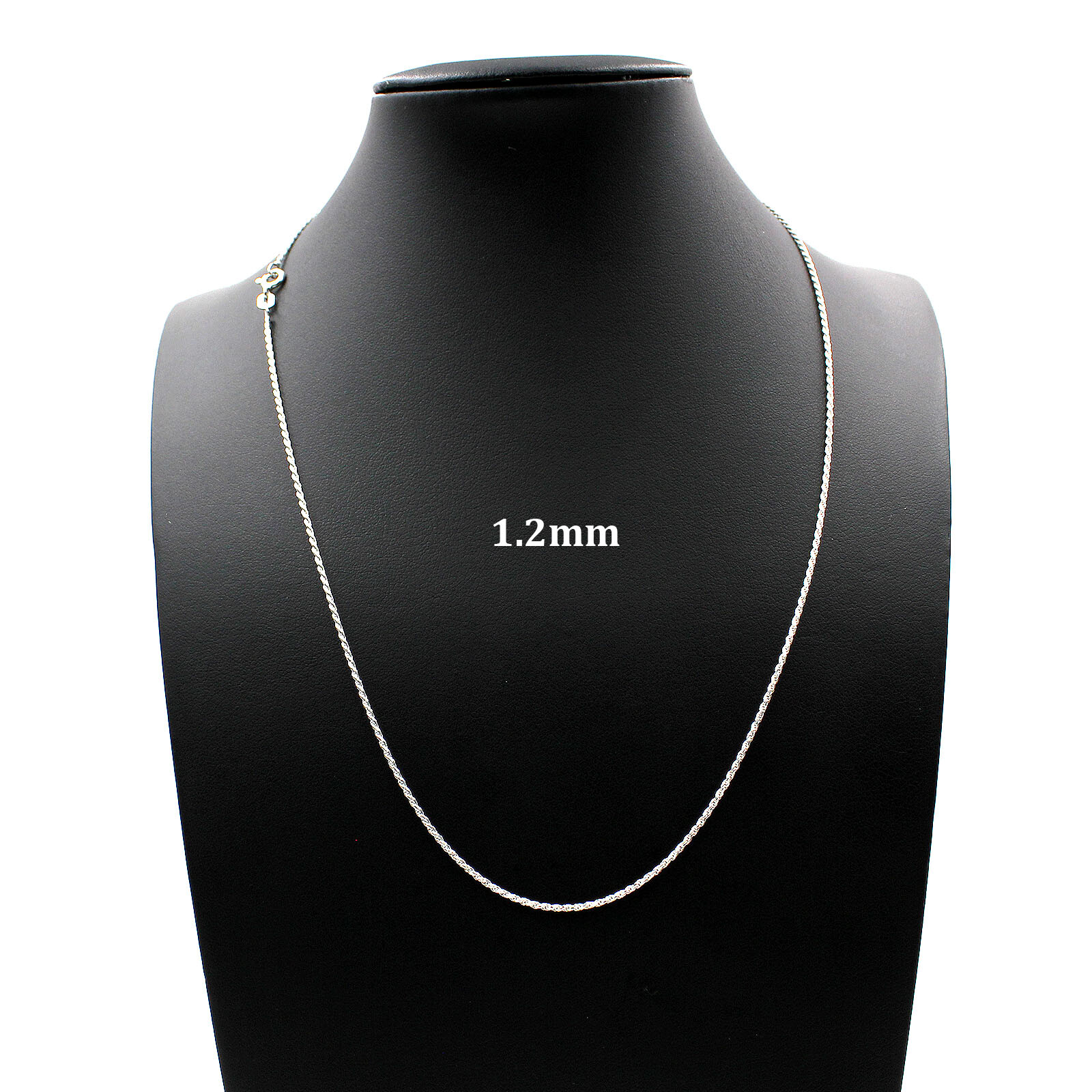 1.2MM Solid 925 Sterling Silver Italian DIAMOND CUT ROPE CHAIN Necklace ITALY