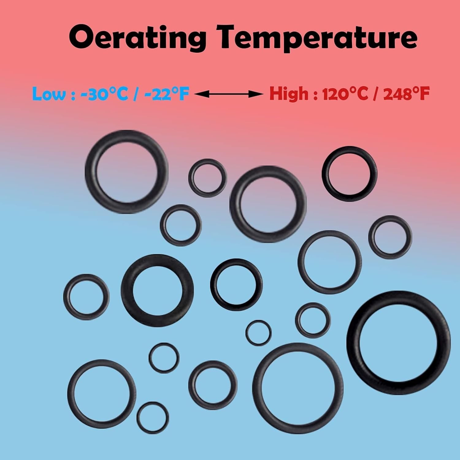 Universal 1010-Pc O-Ring Set in Nitrile Rubber – 22 Sizes for All Applications