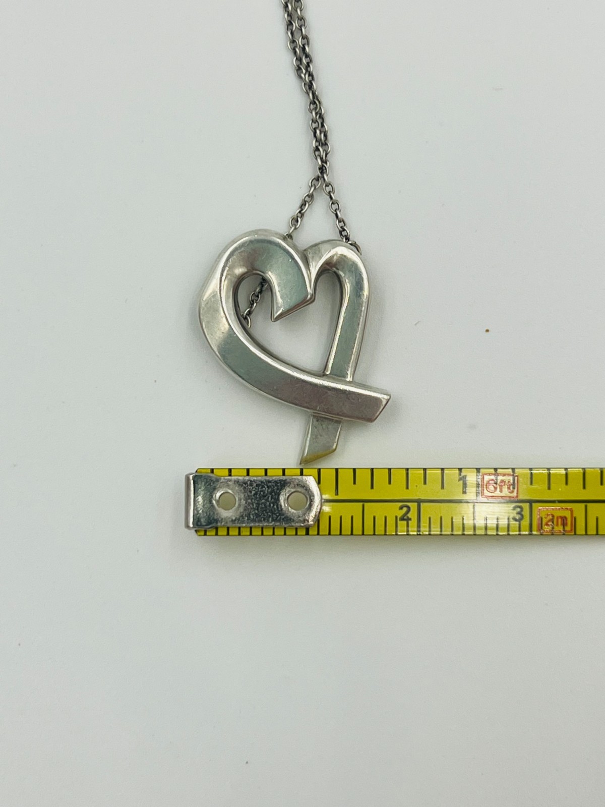 Auth TIFFANY & Co. Sterling Silver 925 Paloma Picasso Loving Heart Necklace