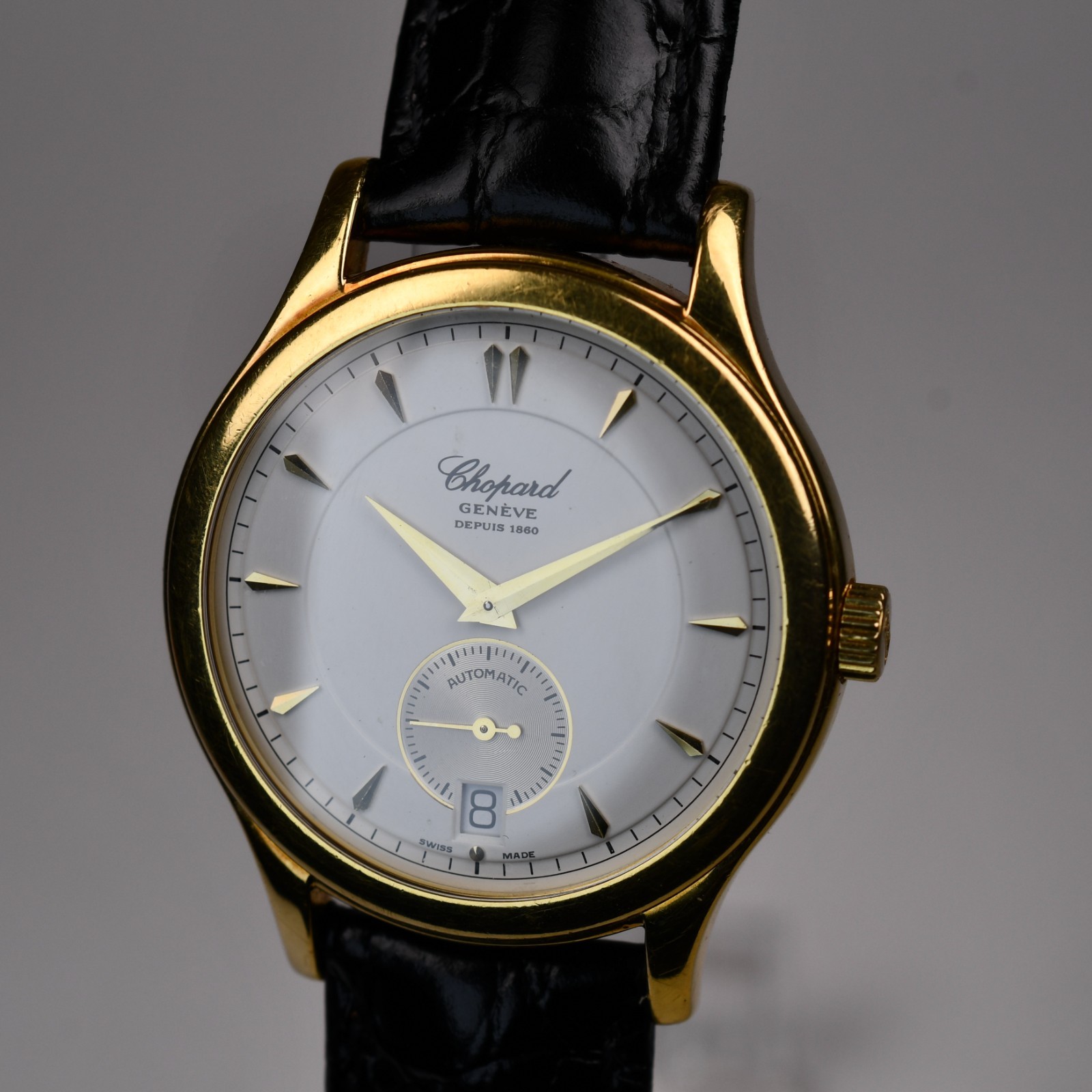 Chopard 16/1860 36mm 1998 Caliber 3.96 18k Yellow Gold Full Set Double Back Auto