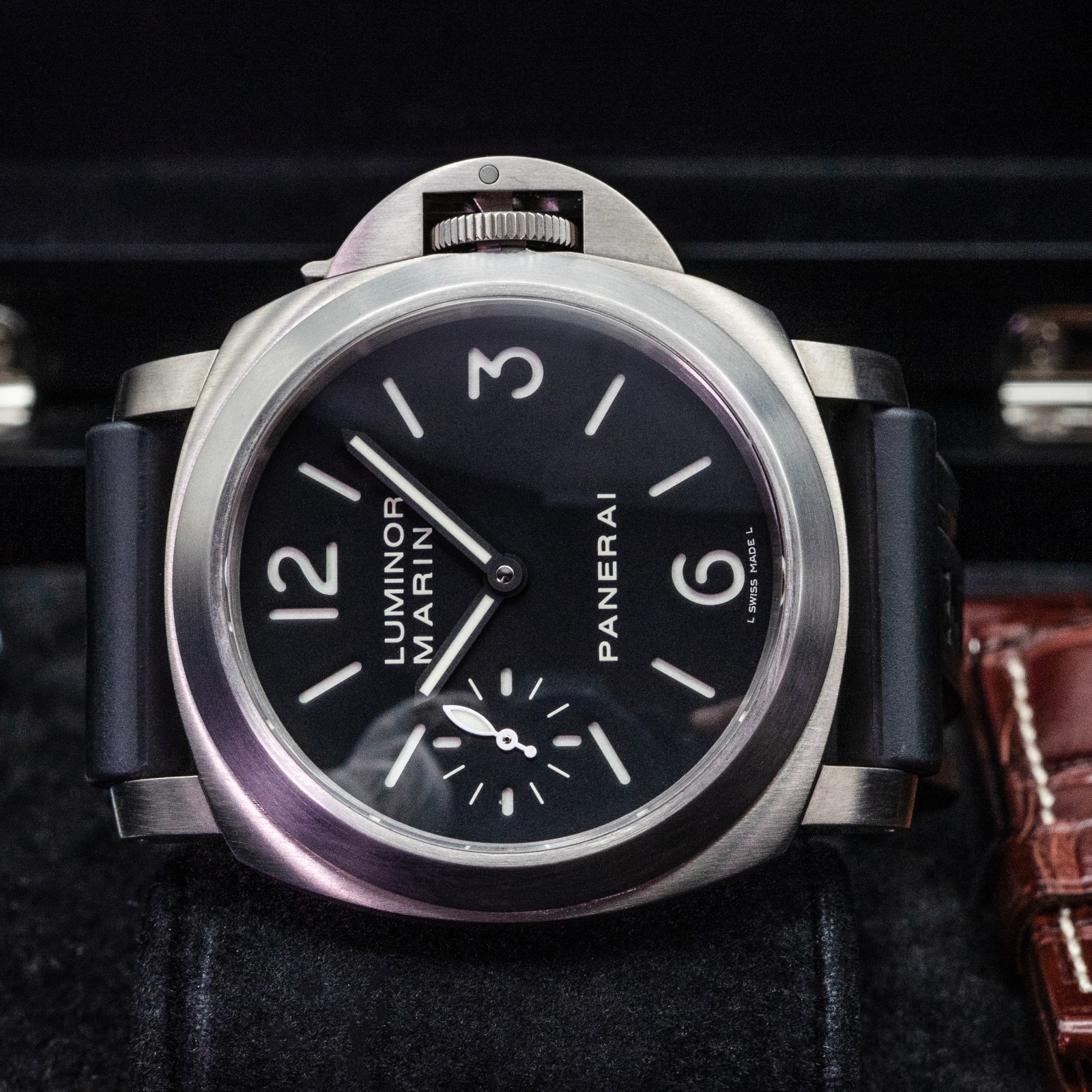 Panerai Luminor Marina PAM00177 44mm Titanium Black Sandwich Dial Box Papers 201