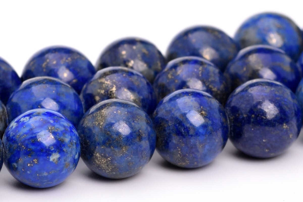 Deep Blue Lapis Lazuli Beads Grade A Round Gemstone Loose Beads 4/6/8/9-10MM