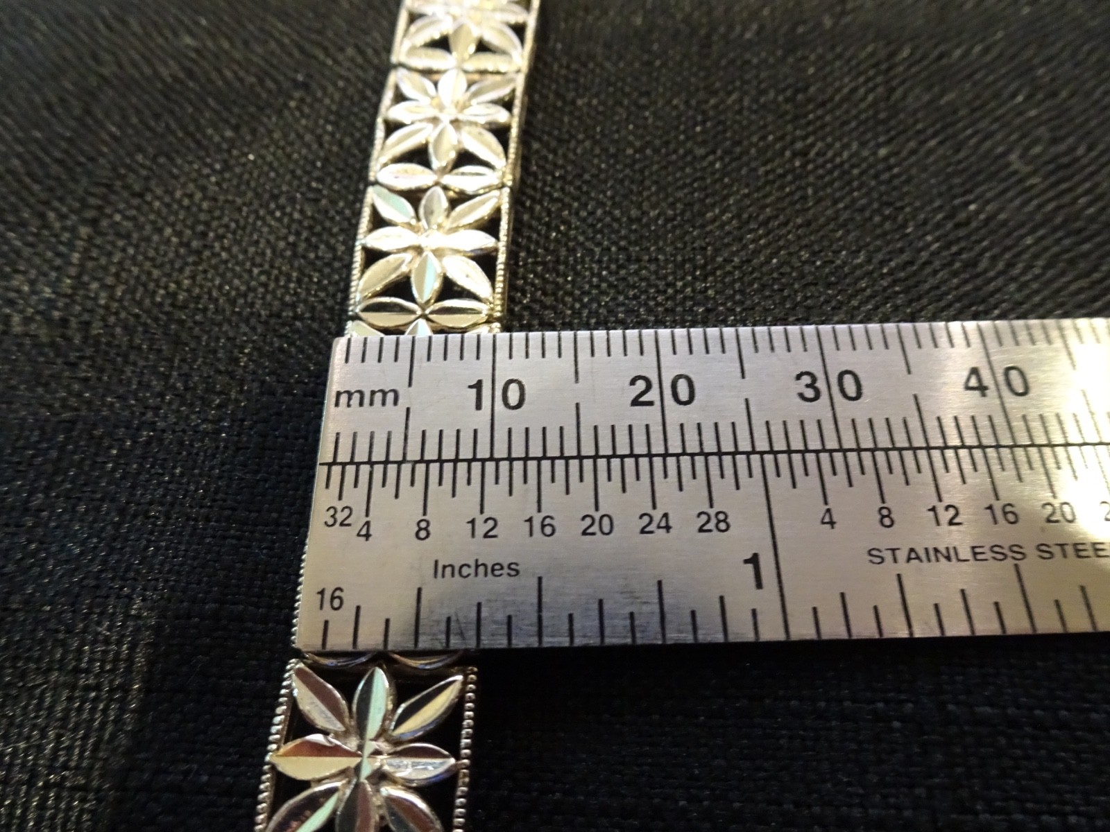 # 771 VINTAGE STERLING SILVER BRACELET-VERY OLD 925-BEAUTY 7.5 INCH