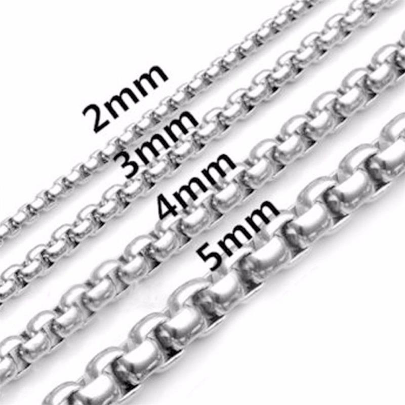2-9mm Men Womens 316L Stainless Steel Silver Twist Curb Link Chain Necklace