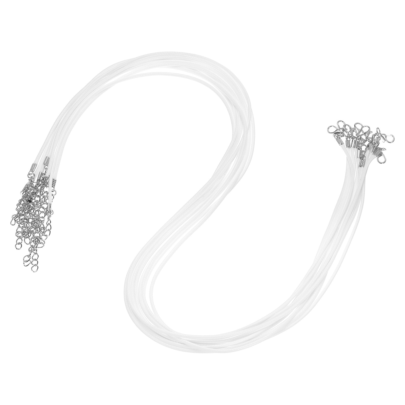 10pcs, 24 Inch Waxed Necklace Cord 2mm for Jewelry Making White