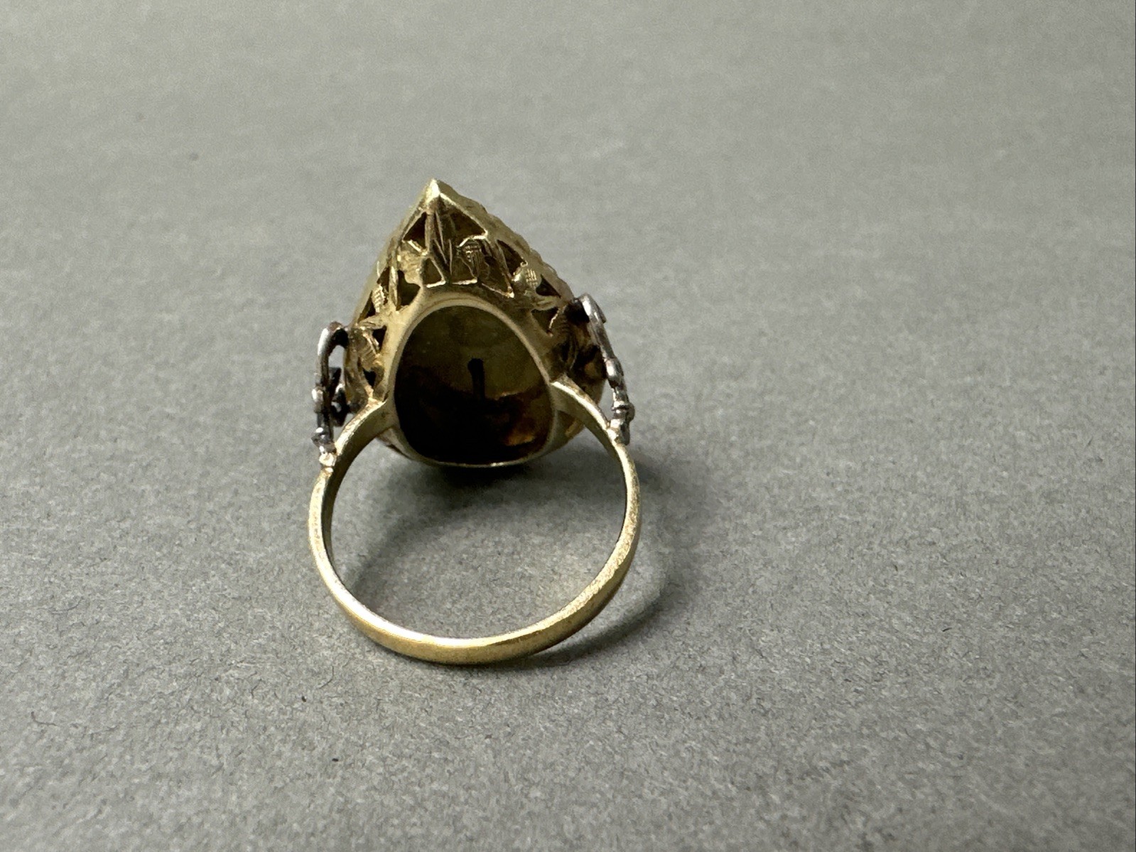 Vtg 1950s Ornate 18k Ruby 9.8g Sz 7 Ring Estate Find NR