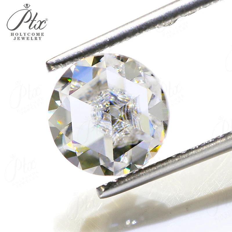 Natural Color Flat Bottom Rose Cut Moissanite Faceted Loose Stones for Jewelry