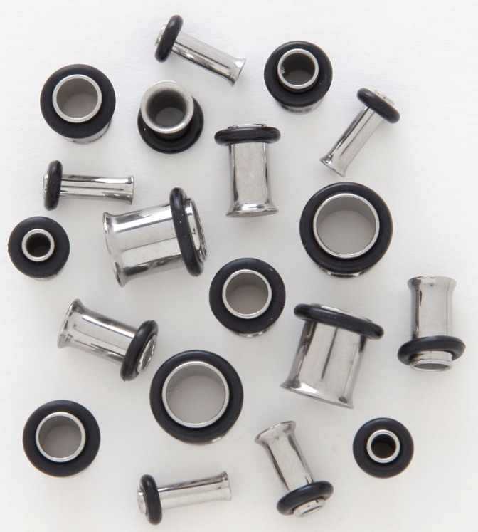 10 SINGLE FLARE EAR TUNNEL PLUGS 8g 3mm 316L Surgical Steel #ML33 Free Shipping