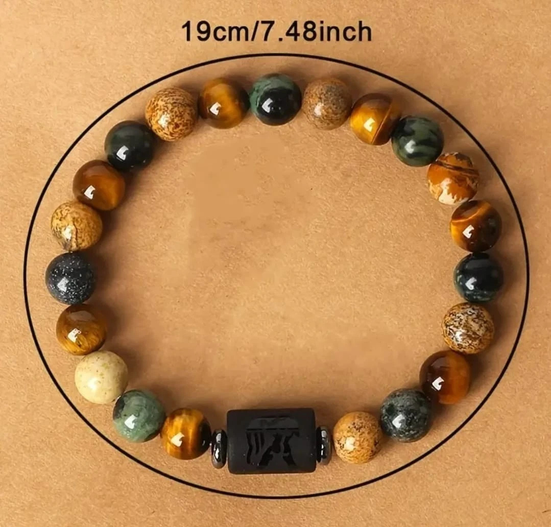 1x Zodiac Constellation Triple Protection Bracelet Handmade Gift Friend & Family