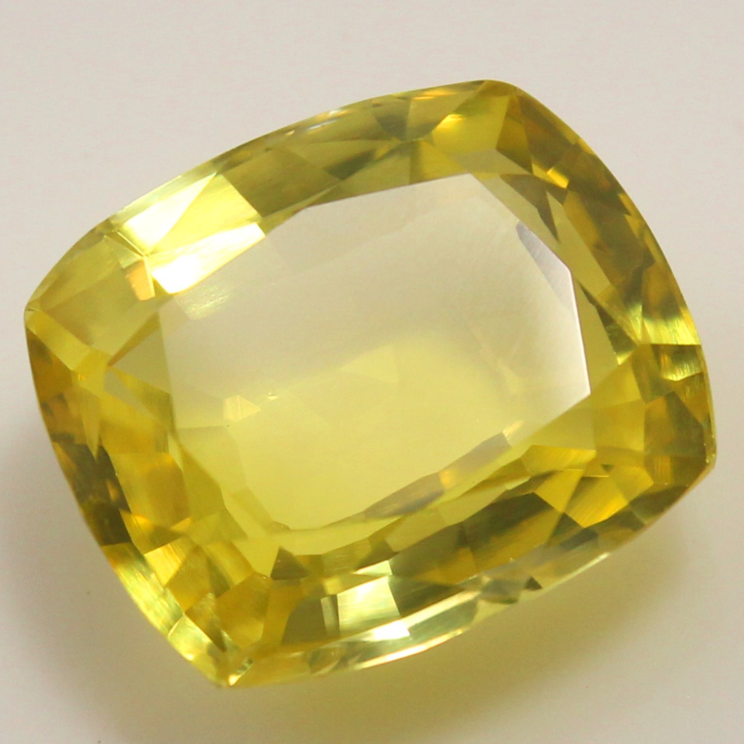 Natural 11.30 Ct Certified Ceylon Yellow Sapphire 14×12 MM Cushion AAA+ Gemstone