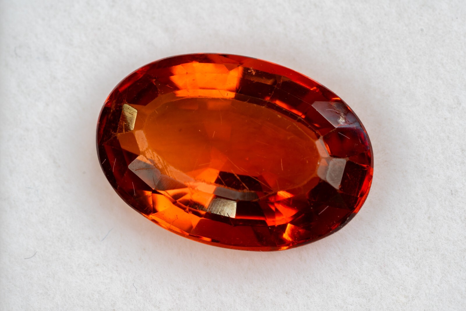 9.95 Ct Natural Oval Cut Deep Orange Citrine Loose Gemstone 17.4×12.0mm #143