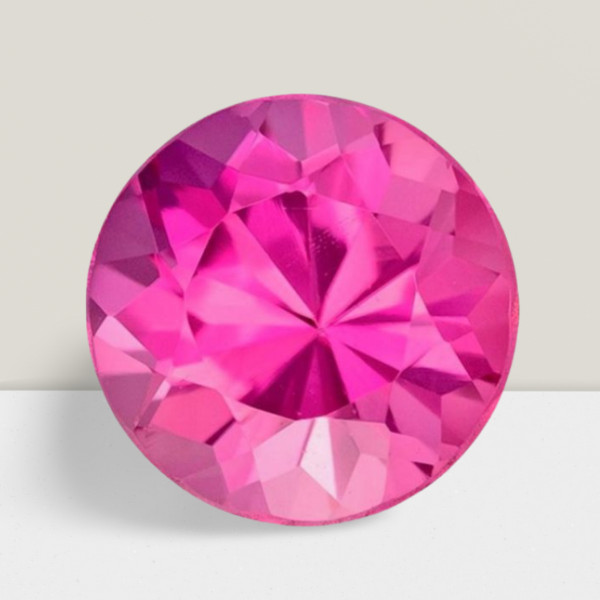 Pink Tourmaline Round Cut Gemstone 0.50 Cts – 5 mm Lustrous Loose Gem #