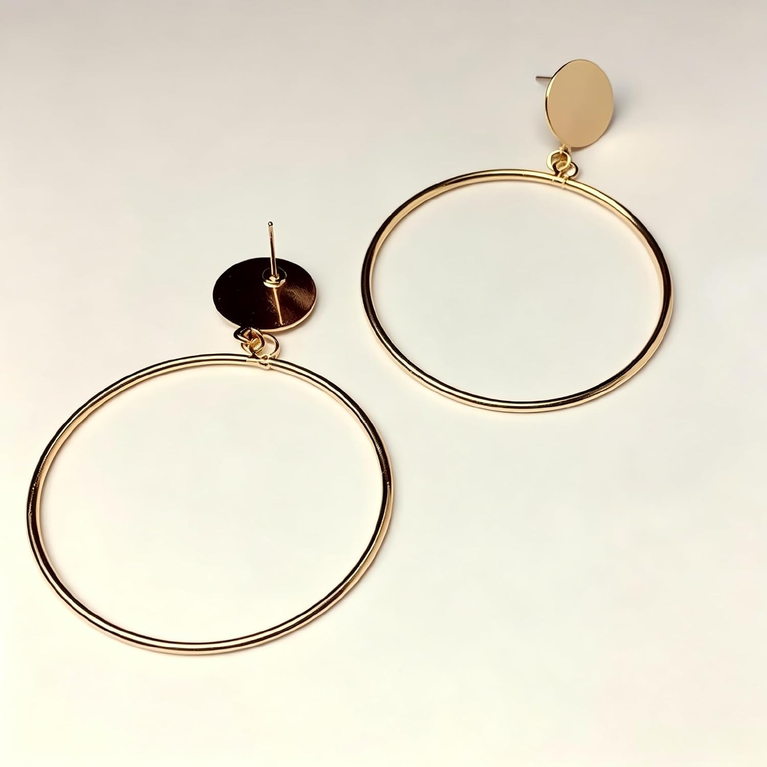 Geometric Double Circle round Stud Earrings Women’S Lucky Number 8 Shape Hollow