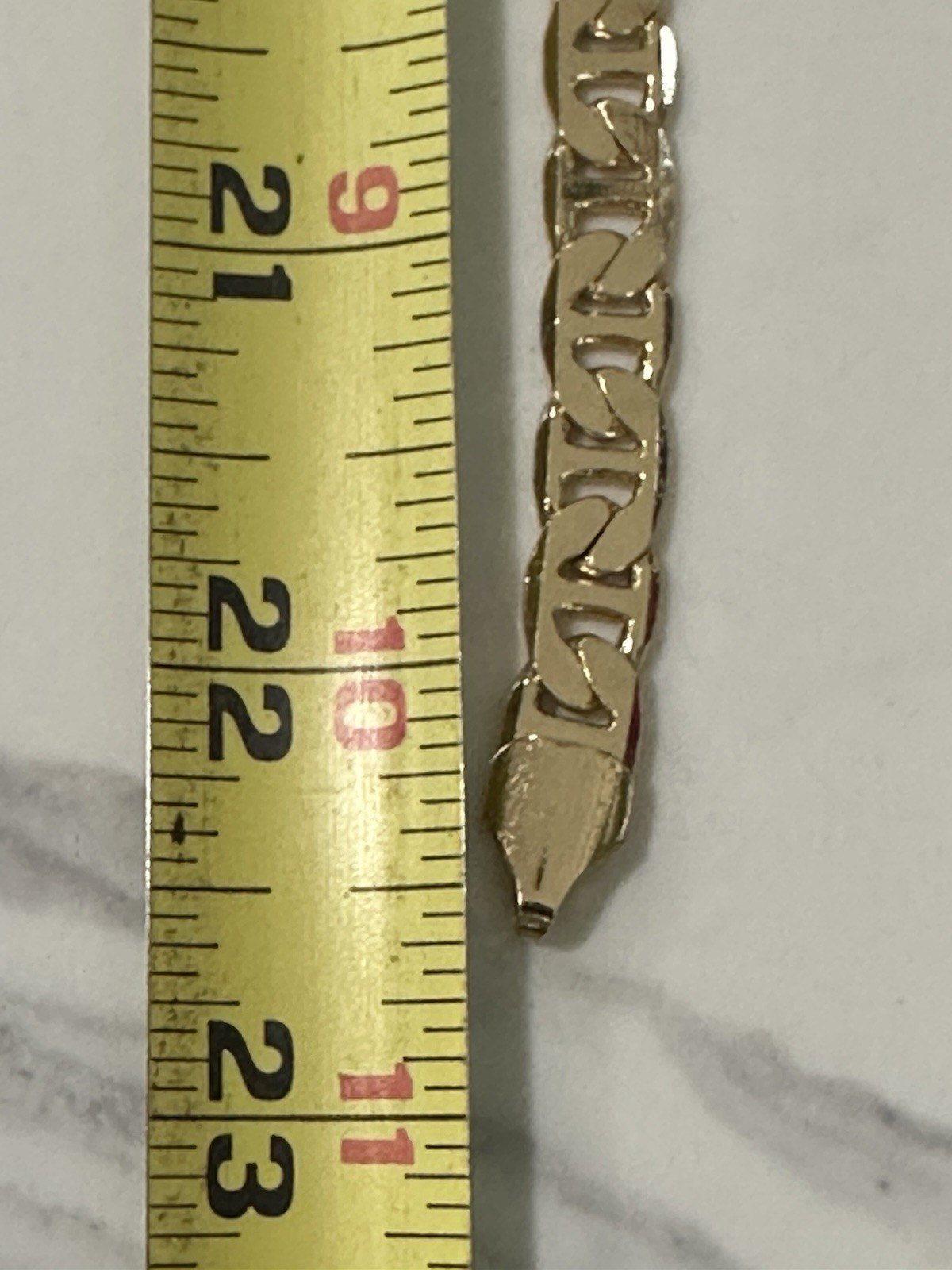 14k Gold Plated Flat Mariner Chain 22.5 Inch