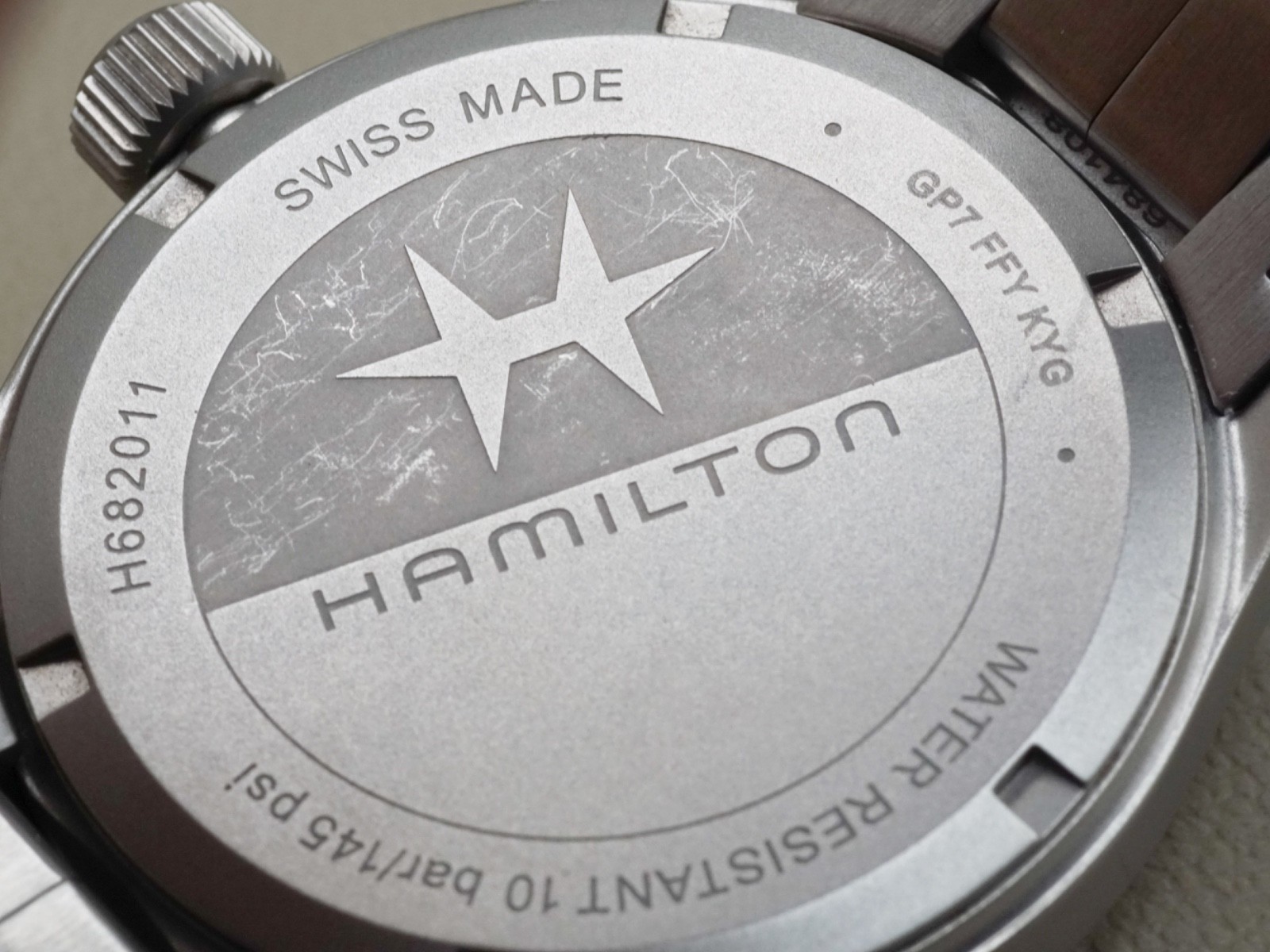 Hamilton Khaki Field H682011 Quart Men’s Watch 38mm Black Dial Date From JAPAN