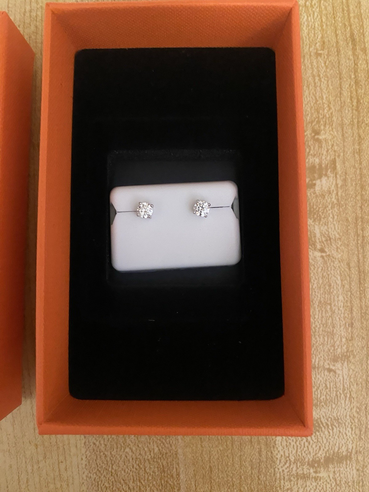 925 Silver Moissanite .50CTW small Stud Earrings With Gift Box