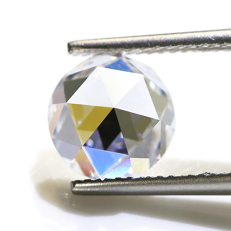 2-12mm Round Shape Flat Rose Cut Moissanite Loose Stone D Color VVS1 Gemstones