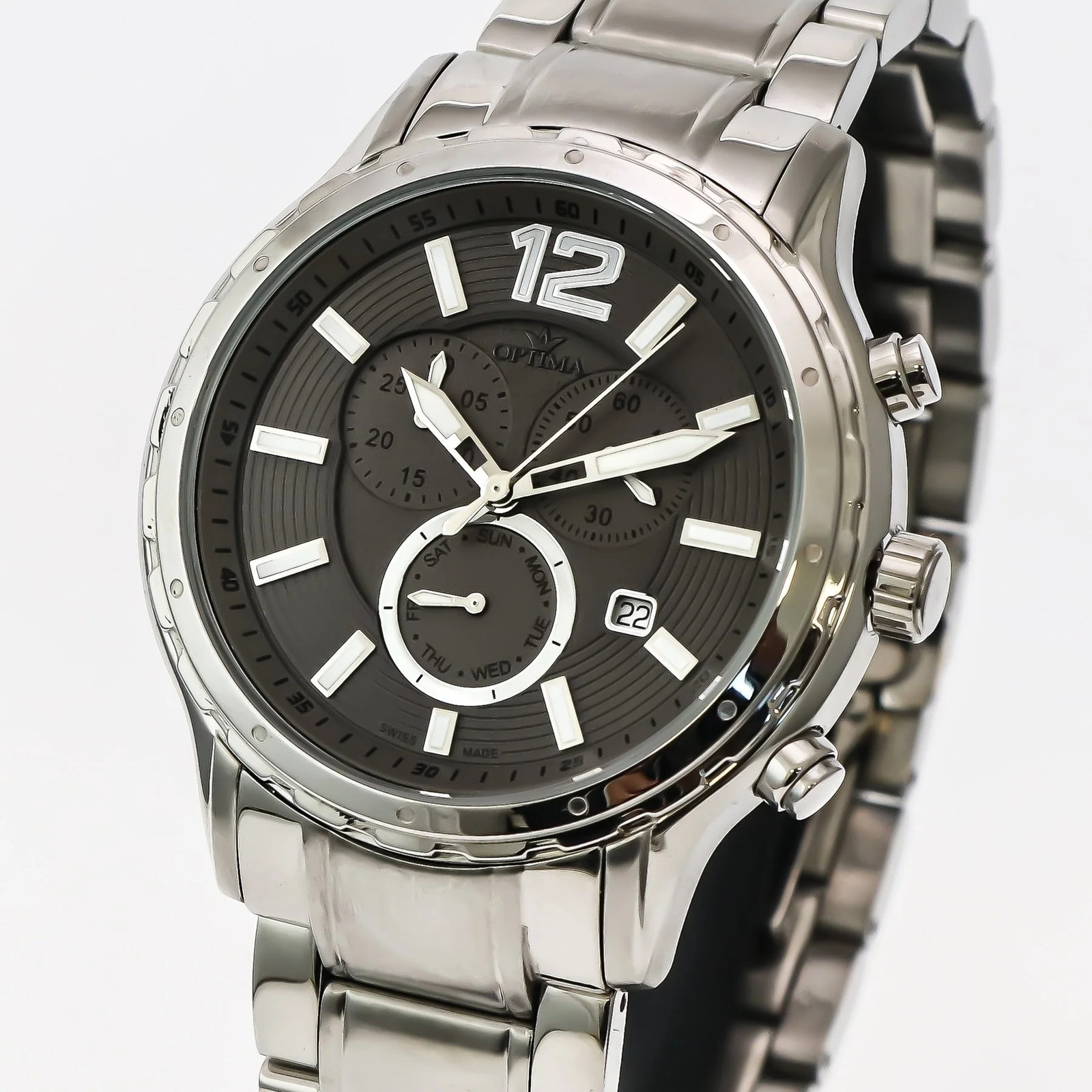 Optima – Swiss Chronograph – OSC362-SS-2 Swiss Ronda 44.5mm OSC362 50 m (5 ATM