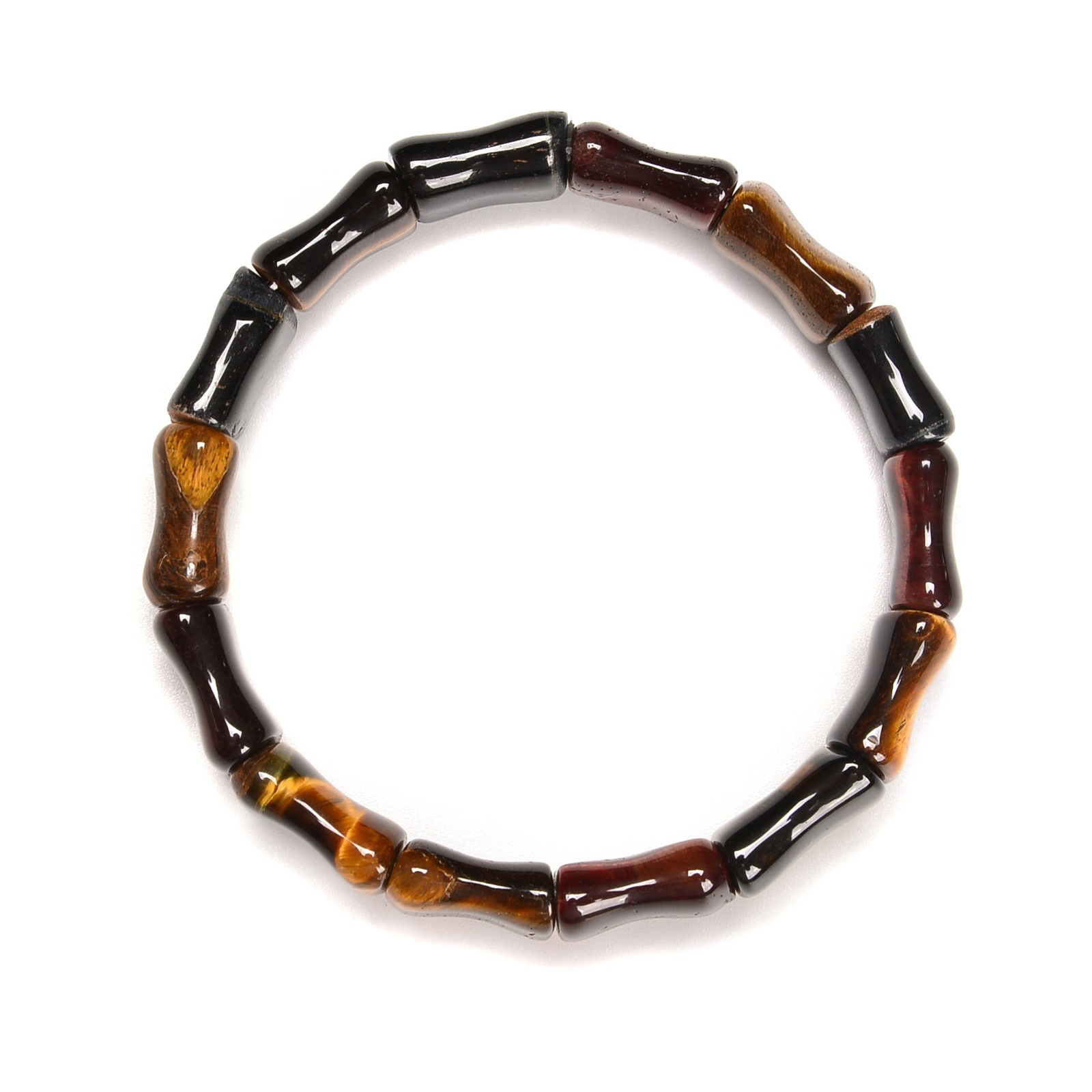 Multi Tiger Eye Double Drill Bracelet Size Approx 12x15mm Length 7.5″ (12x15mm)