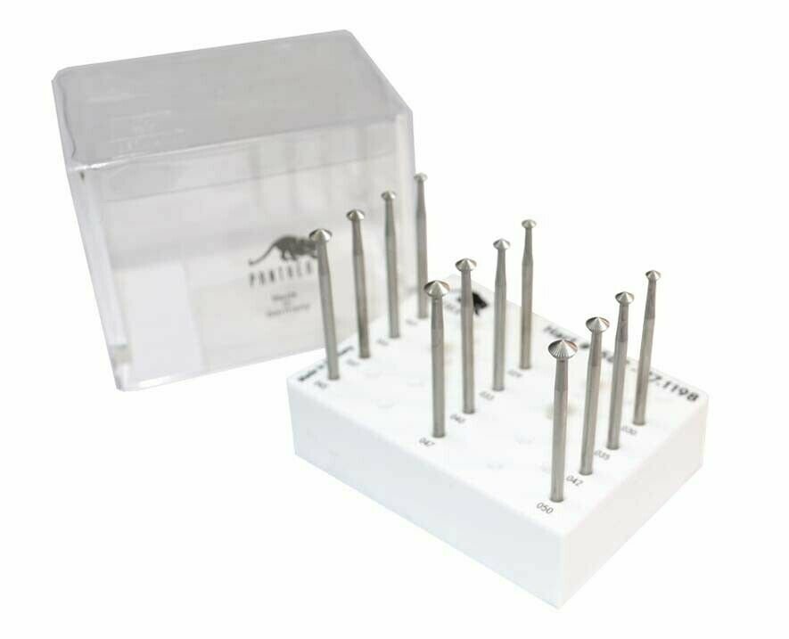 12-Piece Panther 90 Degree Hart Bur Set Sizes 2.70 to 5.00 MM Jewelry Tools
