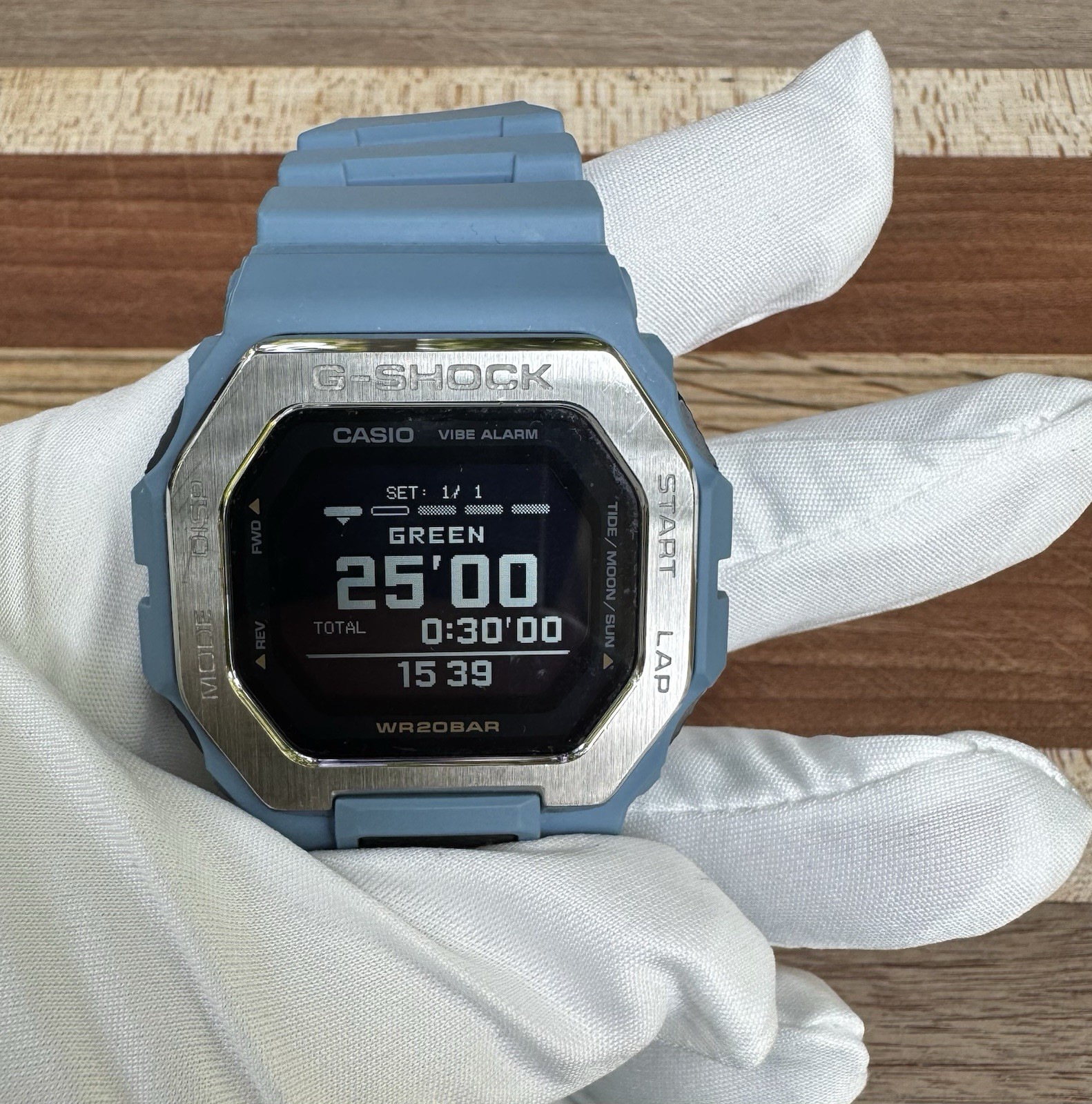Casio G-SHOCK GBX-100-2A G-LIDE Bluetooth Surf Watch Blue Box & Papers 200M
