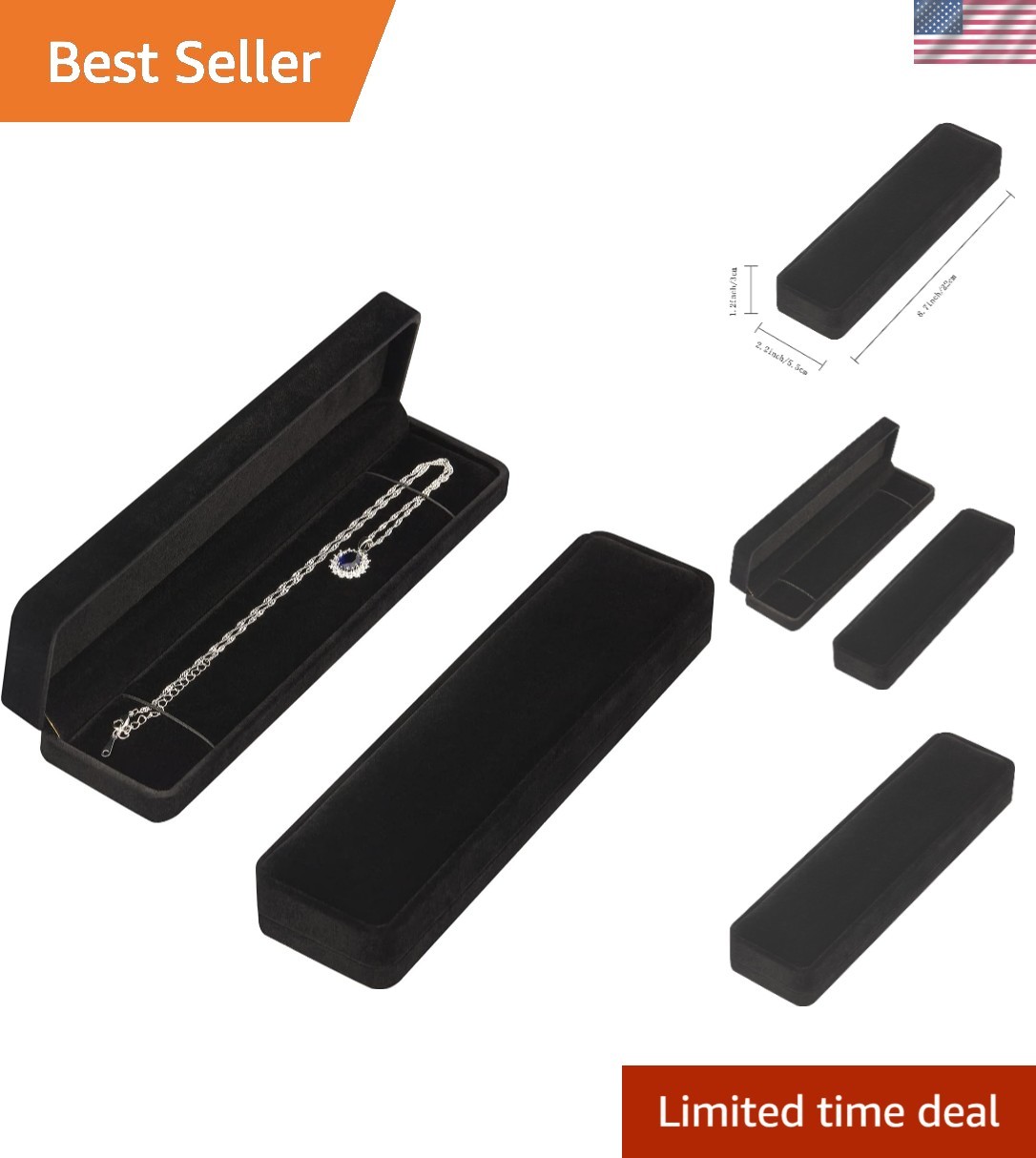 Elegant Velvet Jewelry Box Set – 2 Piece Necklace Gift Set for Special Occasions