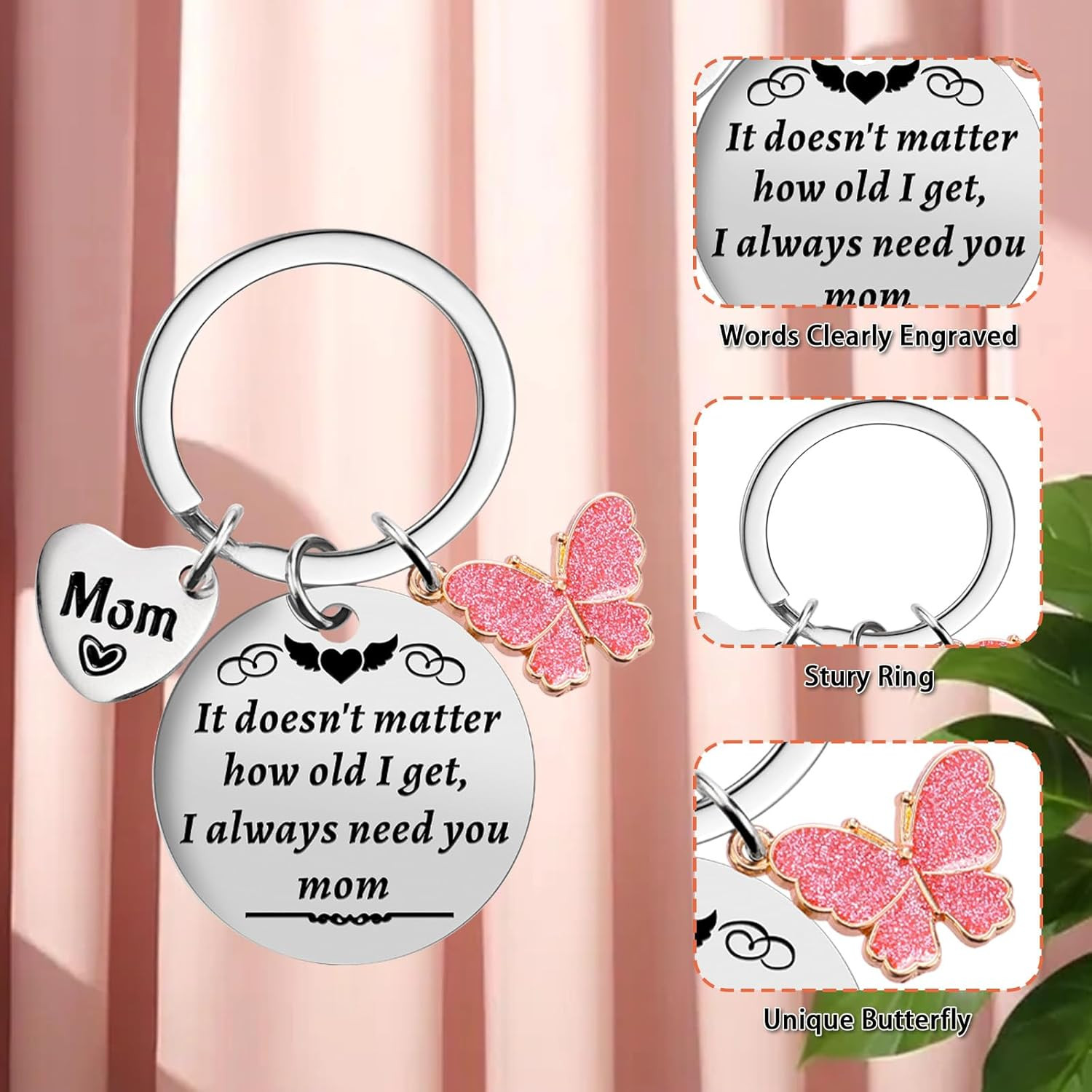 Thoughtful Gifts for Mom: Keychain for Mother’s Day, Birthday, and Christmas