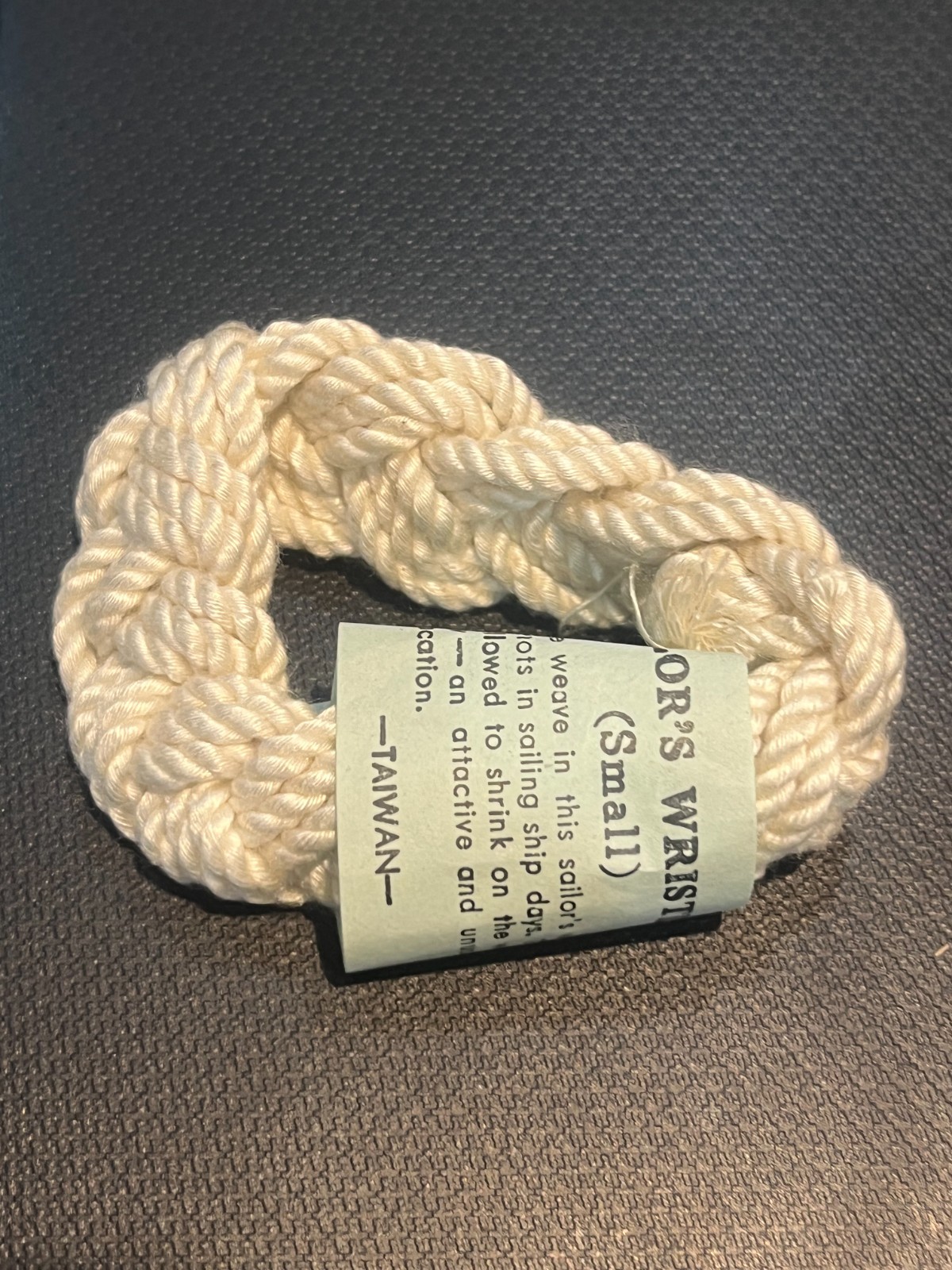 Original Cotton Rope Sailor Knot Bracelet Natural White