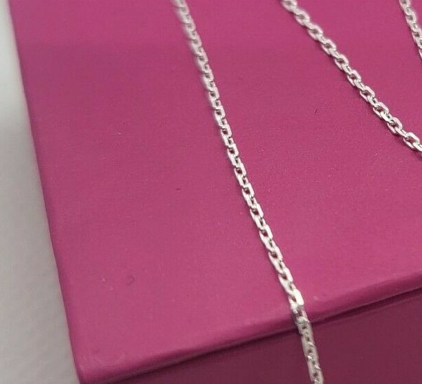 925 Sterling Silver Very Thin Fine Boston Link Chain Necklace 1mm 16 18 24 inch