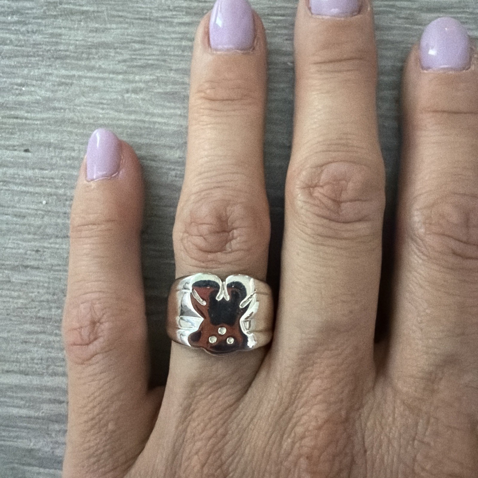 Tous Silver Ring Sz 7.75 RARE