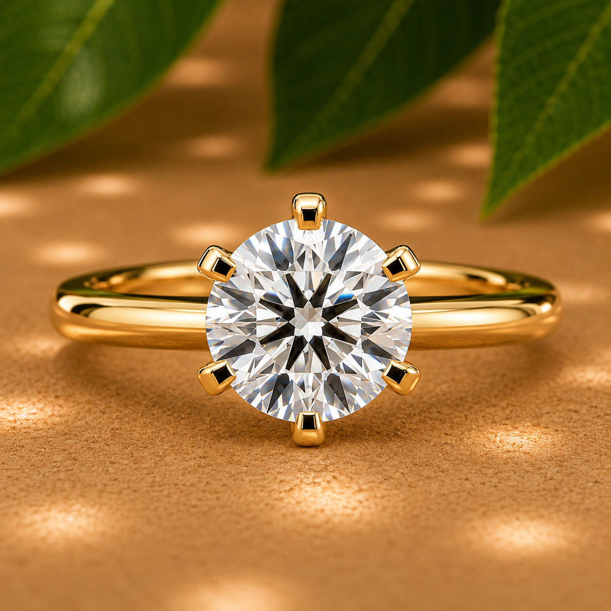 1.00 CTW Round Lab Grown Diamond Six Prong Solitaire Ring 925 Silver DEF VVS IGI