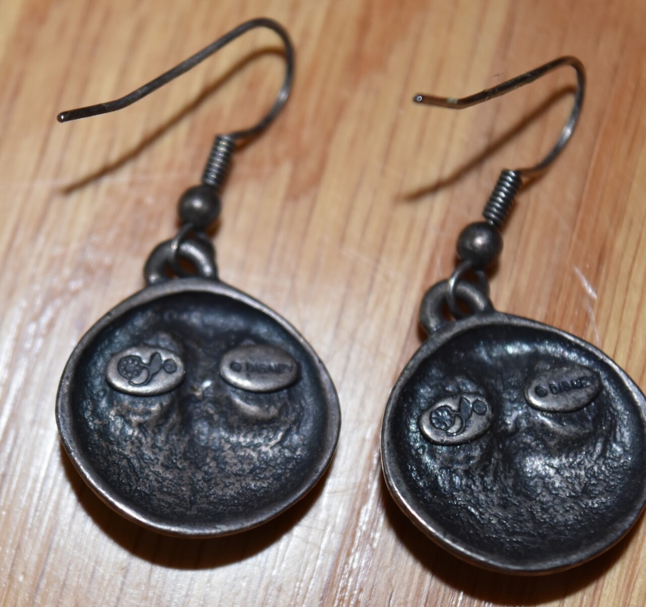 VTG Disney Nightmare Before Christmas Jack Skellington Pewter Earrings Halloween