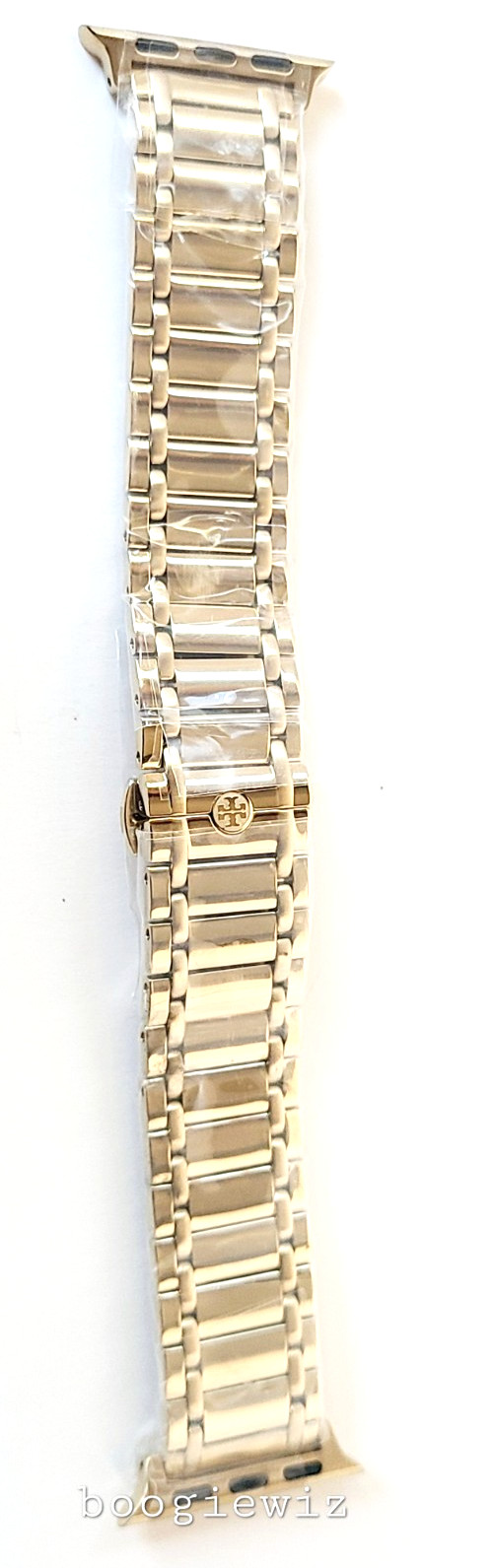 TORY BURCH MILLER DESIGNER STAINLESS GOLDTONE BAND FOR APPLE WATCH, TBS0094