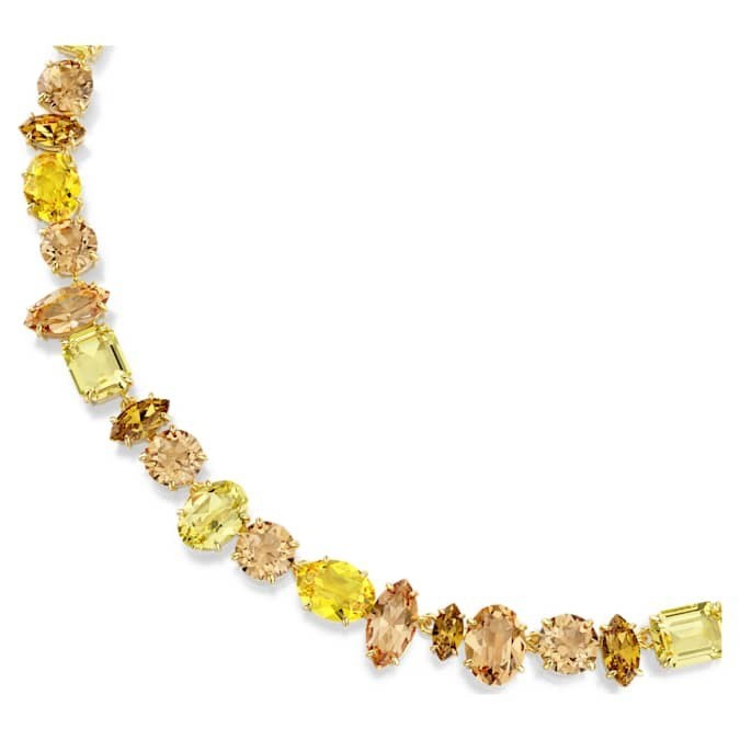 Swarovski Gema Necklace Mixed-cut, glittering and dazzling, rhodium-plated