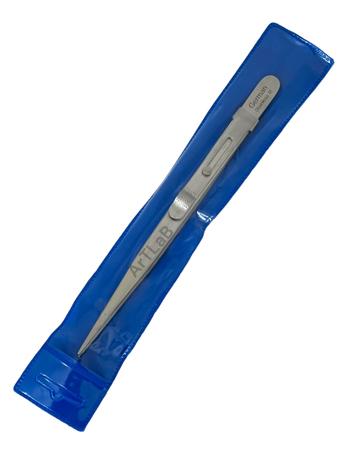 1German GEM & DIAMOND STONE TWEEZERS LOCKING JEWELRY TWEEZER SLIDE LOCK FINE TIP